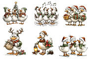 Christmas Geese Clipart, an Illustration by CreationArt (Thumbnail 4 of 5)