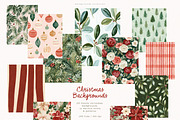 100 Christmas Backgrounds, a Background Graphic by PeDe Designs (Thumbnail 16 of 16)
