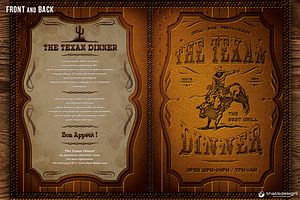 Western Grill Restaurant Menu Card