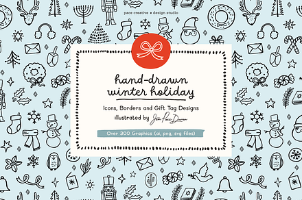 Hand-Drawn Winter Holiday Icons