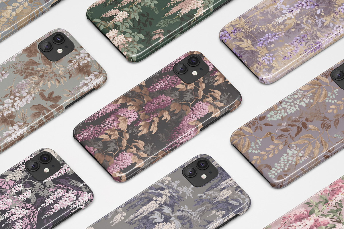 Wisteria Floral Set of 9 Patterns, a Pattern Graphic by Ninterints (Photo 13 of 13)
