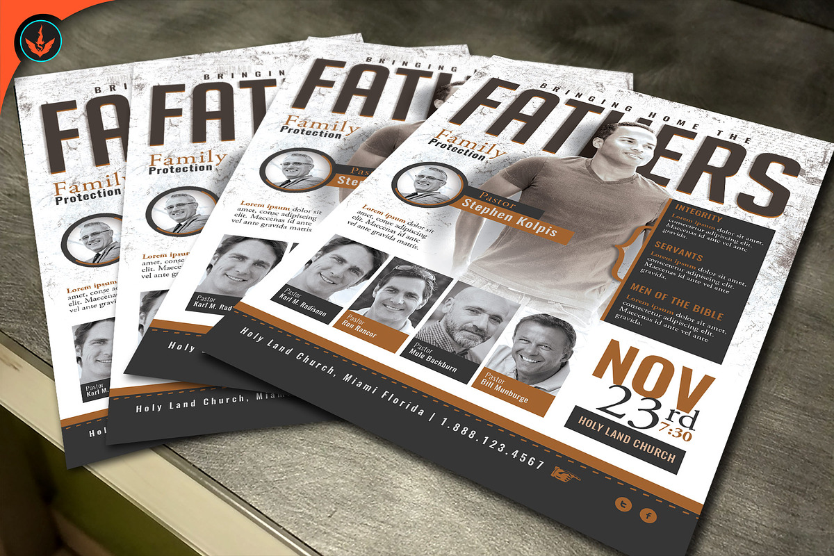 Fathers Church Conference Flyer, a Flyer Template by SeraphimChris (Photo 3 of 12)