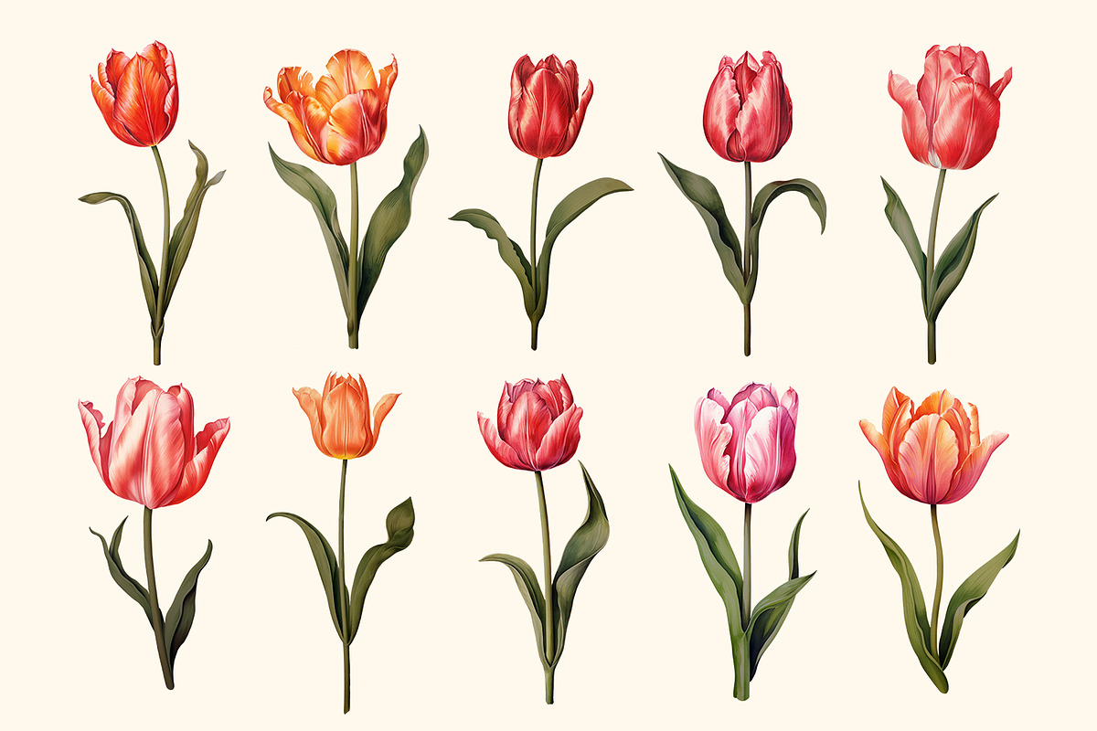 Spring flowers. Floral elements, a Decorative Illustration by irina.vaneeva (Photo 3 of 6)