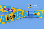 Fabric Wristband Mockup 350x15mm, an Apparel Mockup by easymock (Thumbnail 4 of 8)