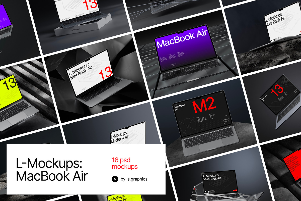 L-Mockups: MacBook Air, a Mac Mockup by ls.graphics (Photo 1 of 10)