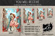 Victorian Romantic Lovers Paper Kit, a Person Illustration by Digital Art Mahdiseño (Thumbnail 2 of 9)