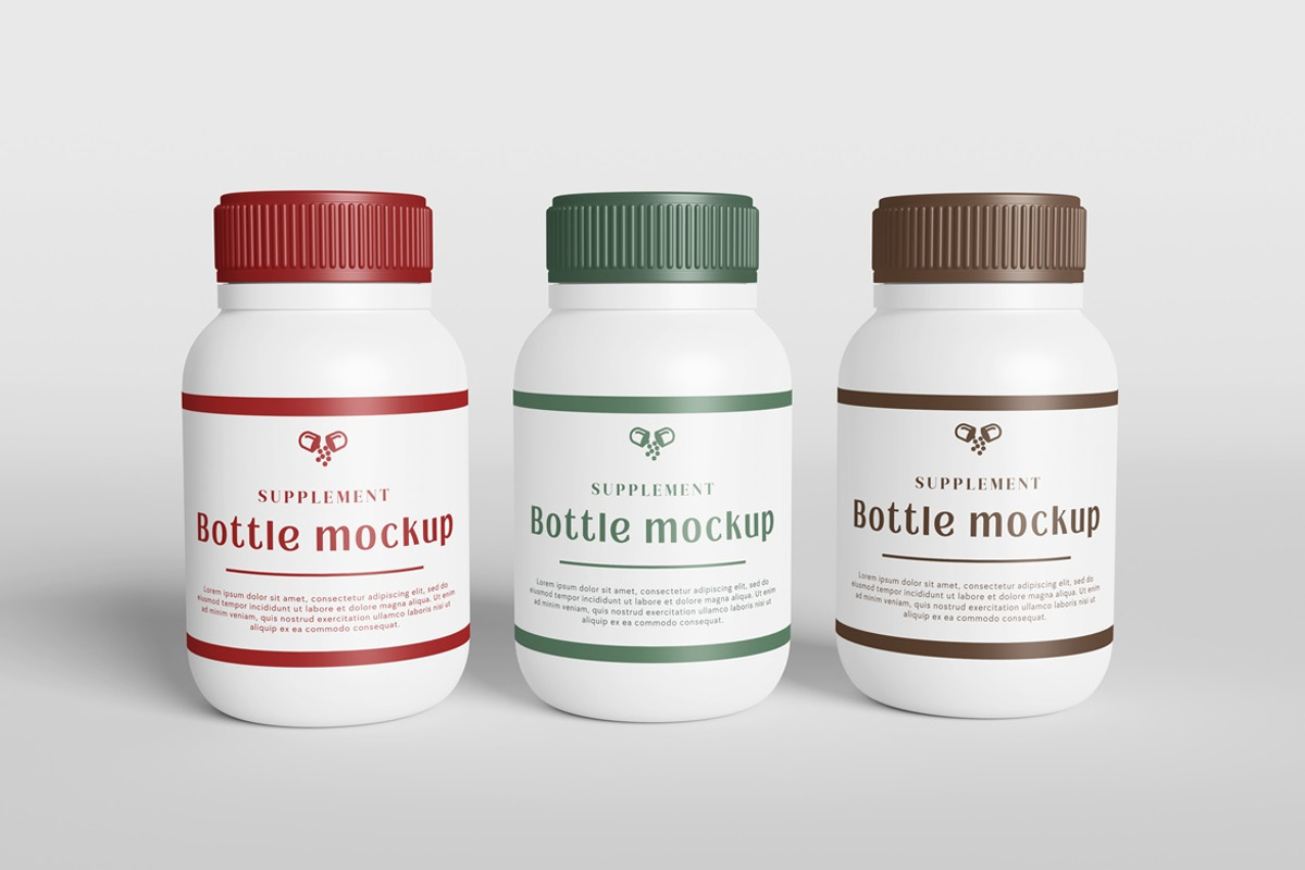 Supplement Bottle Mockup, a Packaging Mockup by AndikaGraphic (Photo 6 of 6)
