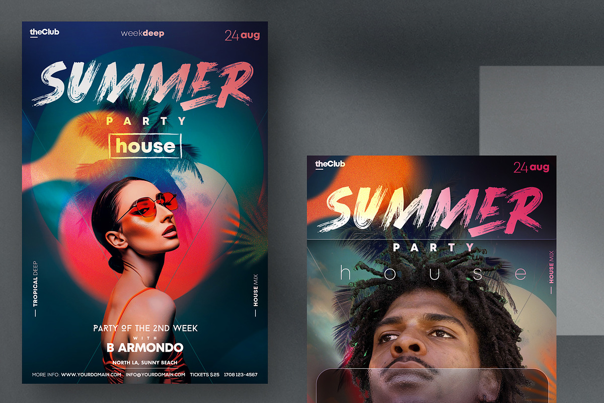 2 Summer Surreal Event Flyers (PSD), a Flyer Template by PixelsDesign (Photo 1 of 3)