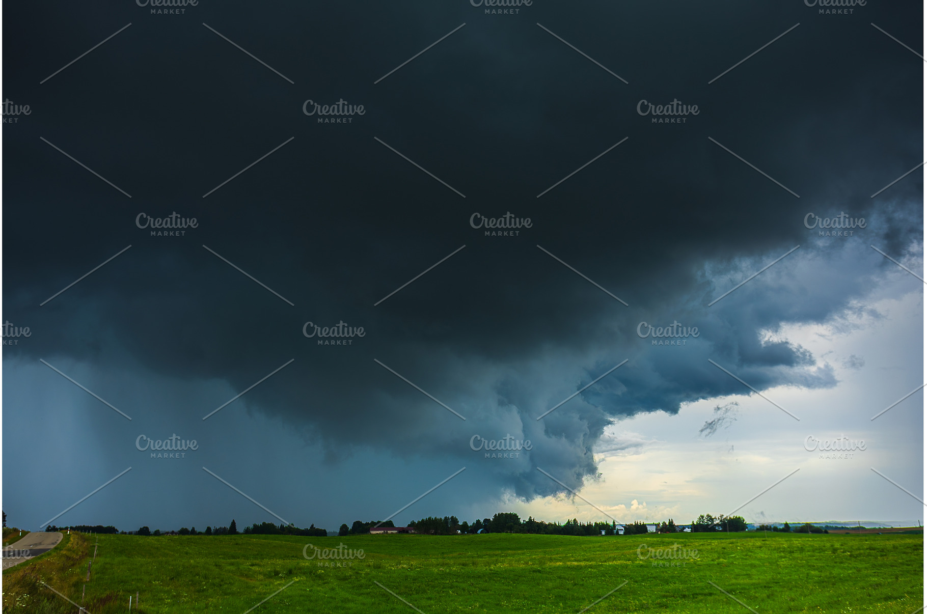 Dark supercell storm clouds with, a Nature Photo by Lukas Jonaitis SHOP