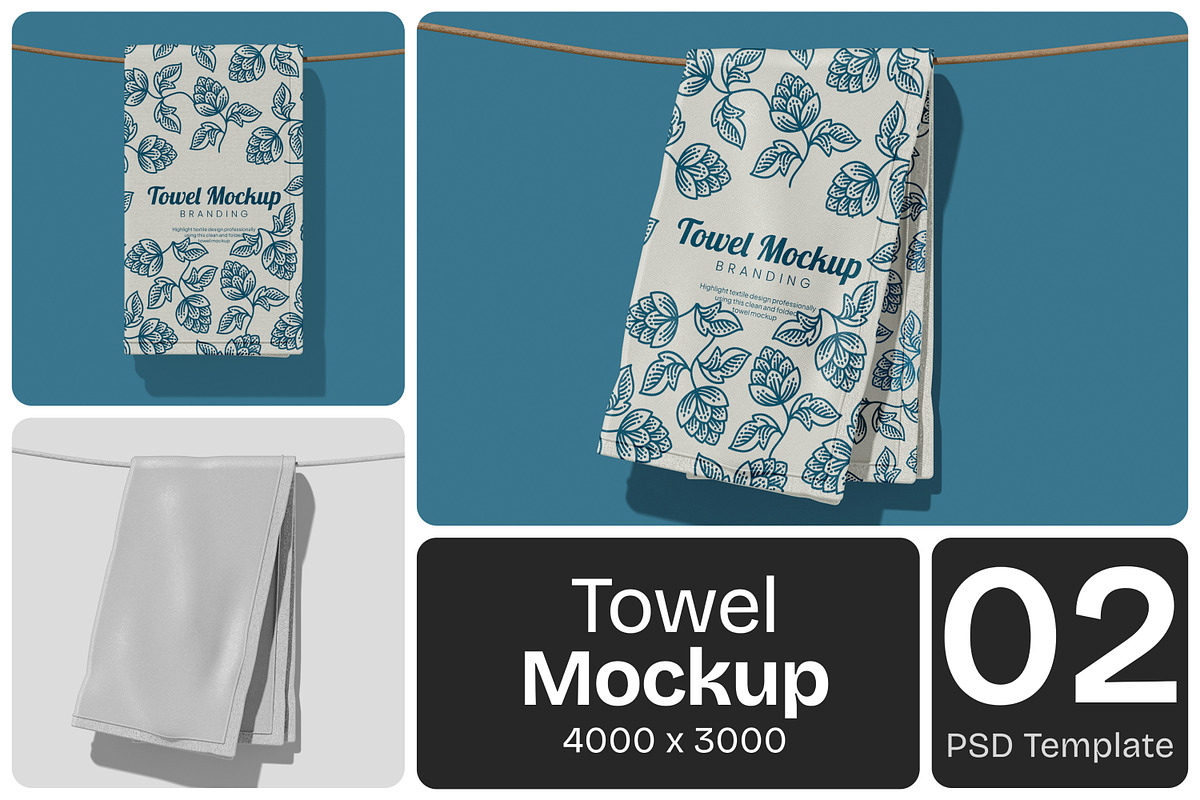 Towel Mockup, a Household Mockup by Permadi Creative (Photo 1 of 4)