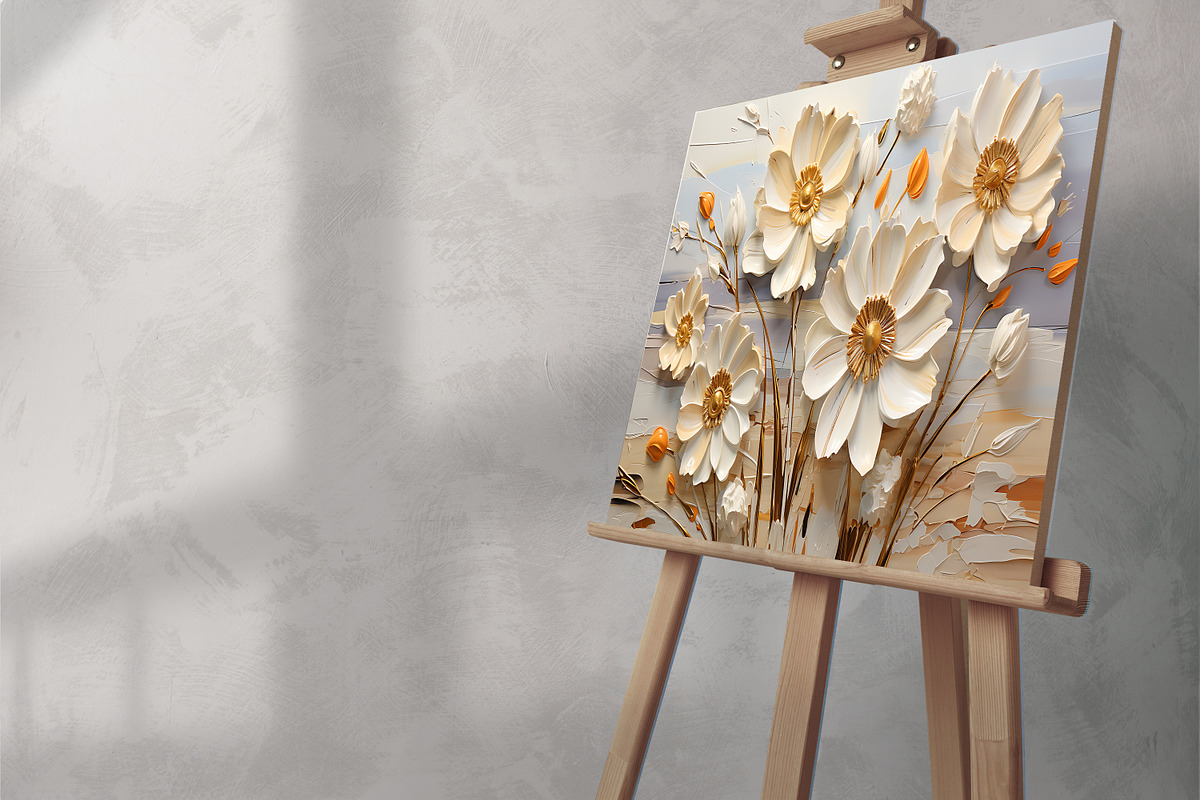 3D Oil Painting Flowers, a Wallpaper Graphic by fei long (Photo 7 of 10)