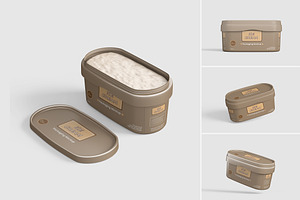 Ice Cream Tub Mock-Up, a Packaging Mockup by tiyasprabawa