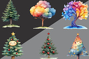 Cute Doodle Christmas Tree Clipart, an Illustration by Black Bird Studio (Thumbnail 4 of 6)