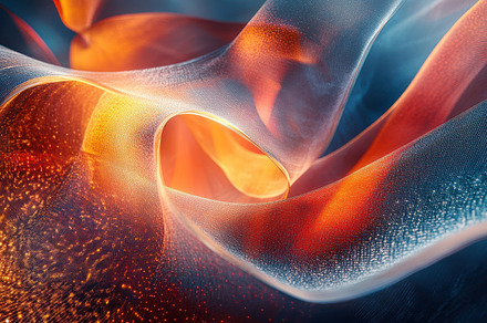 Abstract orange and blue wave, light, a Background Photo by Pixeness