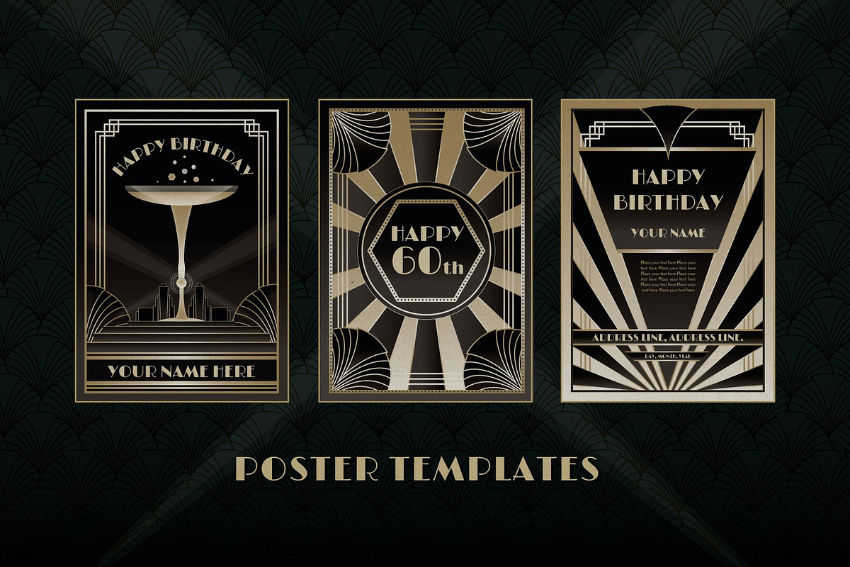 Complete Art Deco Graphics Bundle, a Texture Illustration by Wingsart Studio (Photo 4 of 12)