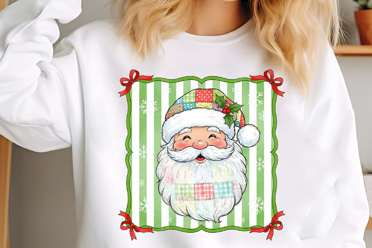 Patchwork Santa Claus Christmas Png, an Illustration by Libby Wishes (Photo 4 of 5)