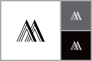 Modern Wide Letter M Symbol, a Branding & Logo Template by quadrazo