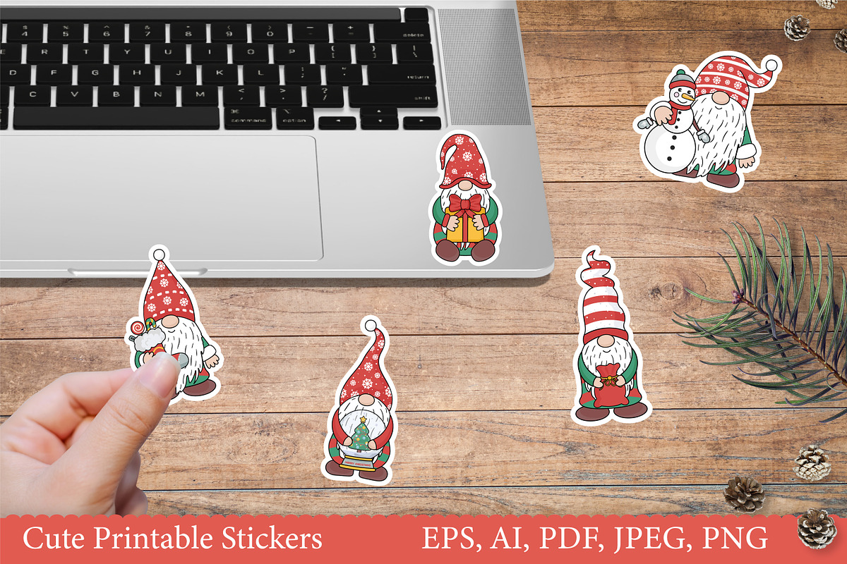 Christmas gnome stickers, a Person Illustration by Mary-Mihh (Photo 3 of 3)