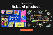 Vinyl stickers mockups, a Stationery Template by Mocku (Thumbnail 10 of 13)