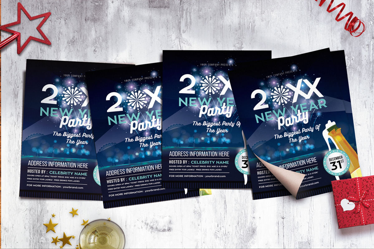 New Years Party Flyer, a Flyer Template by Totem Design Studio (Photo 3 of 7)