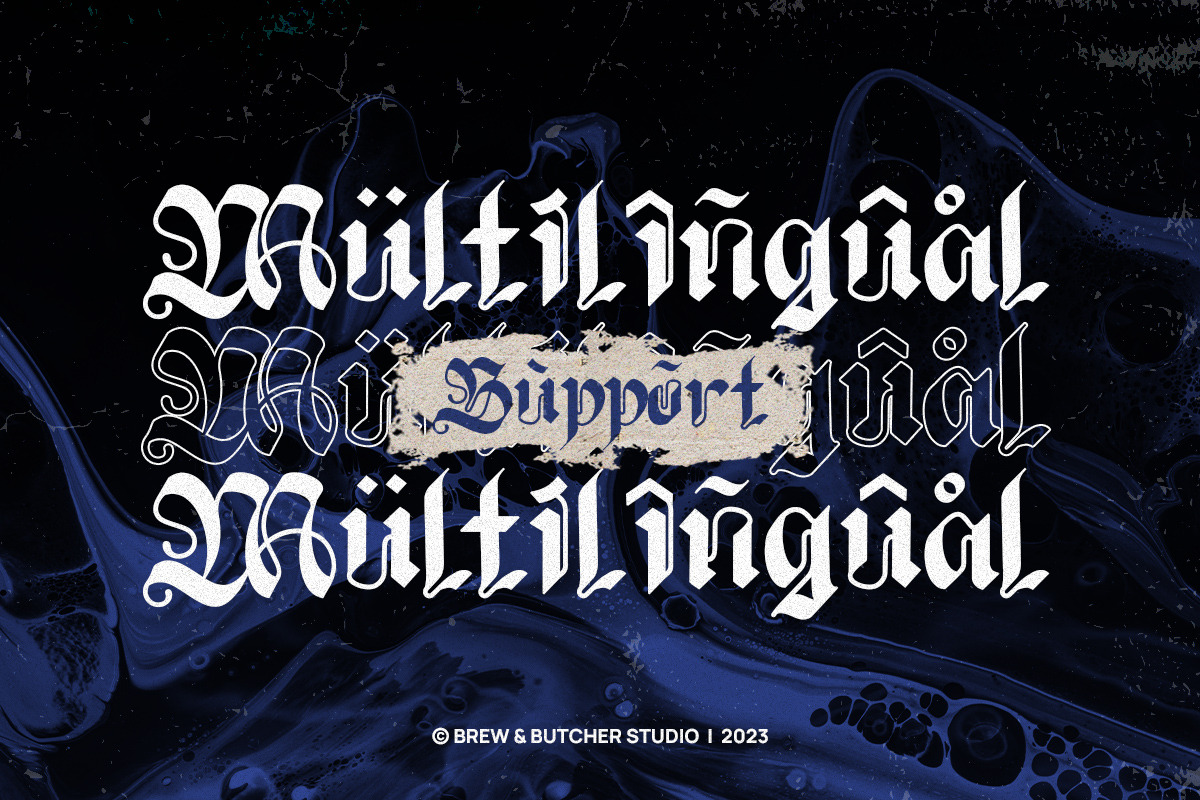 Hangod | Blackletter, a Blackletter Font by Brew & Butcher Studio (Photo 5 of 11)