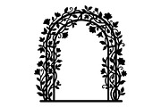 Floral Garden Arch Silhouette Bundle, an Object Graphic by hafijul (Thumbnail 3 of 4)