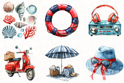 French Riviera Summer Clipart, an Illustration by OK Design (Thumbnail 2 of 5)