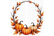 Pumpkin Wreaths and Frames, a Decorative Illustration by Bloom Craft Creations (Thumbnail 5 of 12)