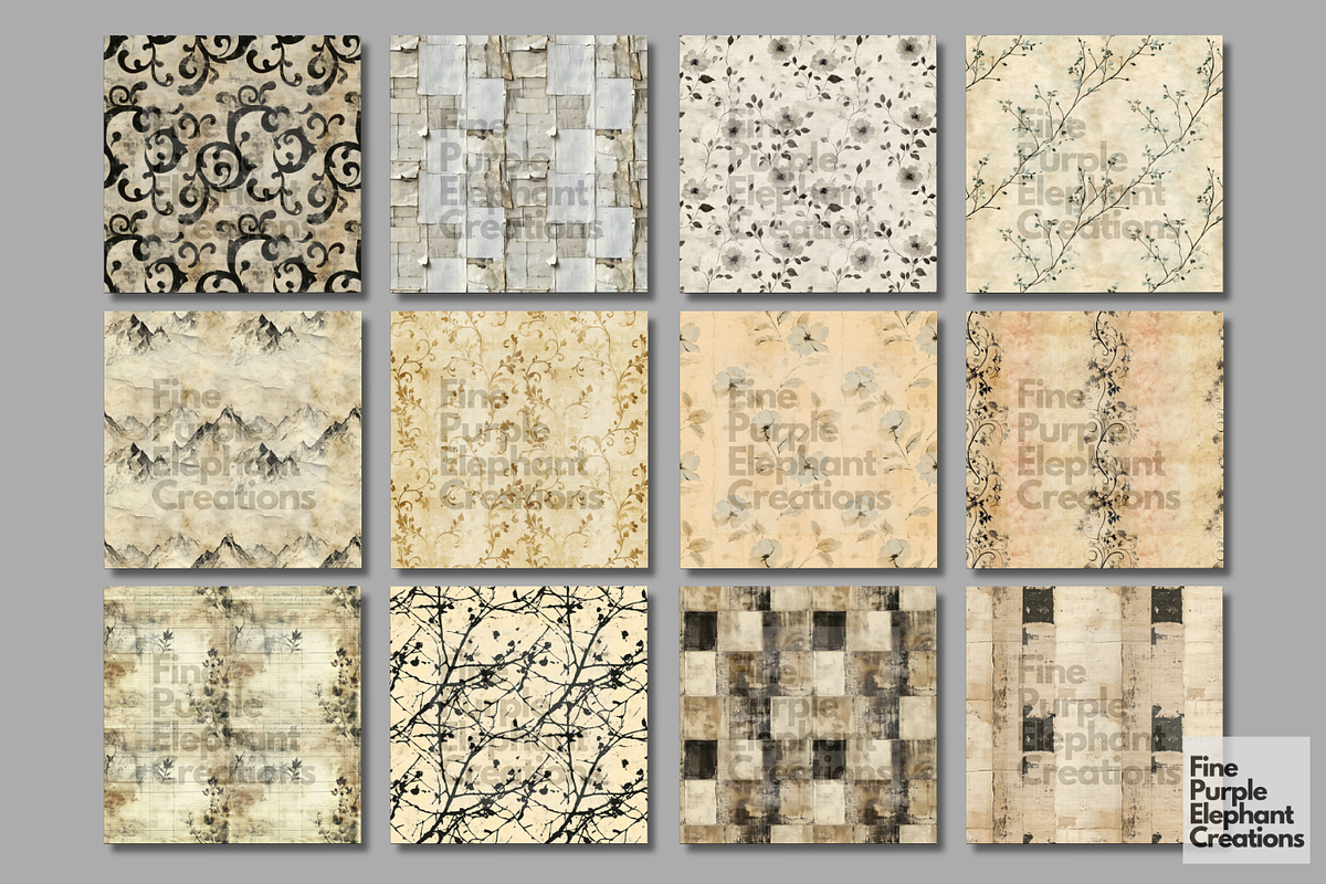 Neutral Grungy Vintage Distressed, a Pattern Graphic by Fine Purple Elephant (Photo 5 of 5)