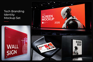 Tech Branding Identity Mockup Set, an Advertising Mockup by Pitchlook.Studio