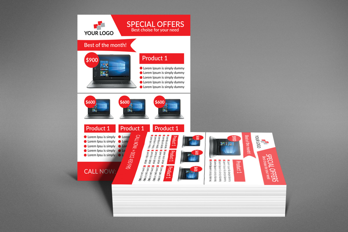 Computer sale Flyer, a Flyer Template by graphicforest