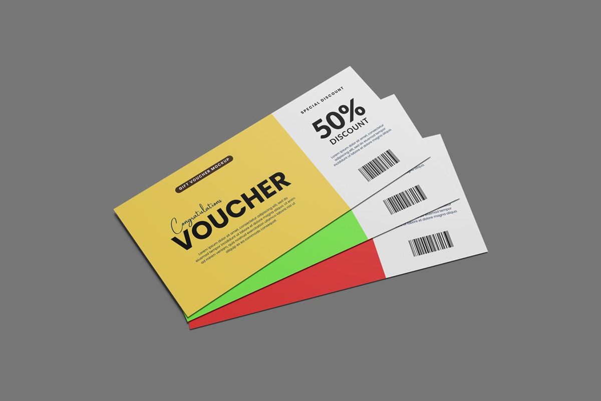 Gift Voucher Mockup, an Advertising Mockup by GraphicWindow (Photo 7 of 9)