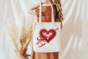 Latch Hook Yarn Valentine Heart PNG, an Illustration by Designking (Thumbnail 5 of 6)