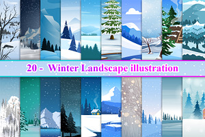 Winter Landscape Background