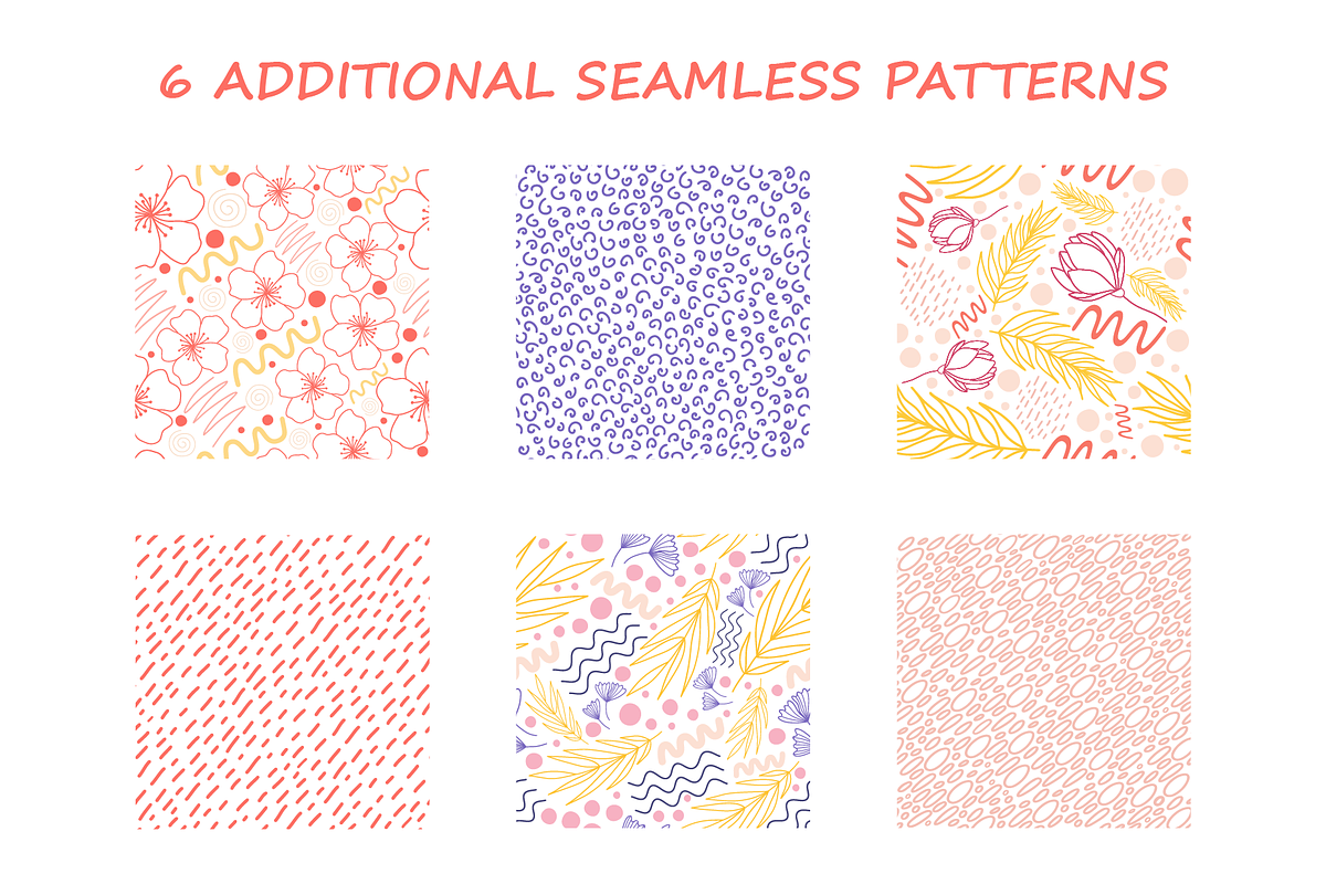 Organic natural set & patterns, a Pattern Graphic by museberry (Photo 7 of 9)