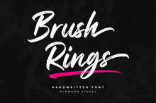Brush Rings - Natural Handwritten