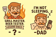Funny Father’s Day Cartoon, a Person Illustration by Dikdoots (Thumbnail 2 of 4)