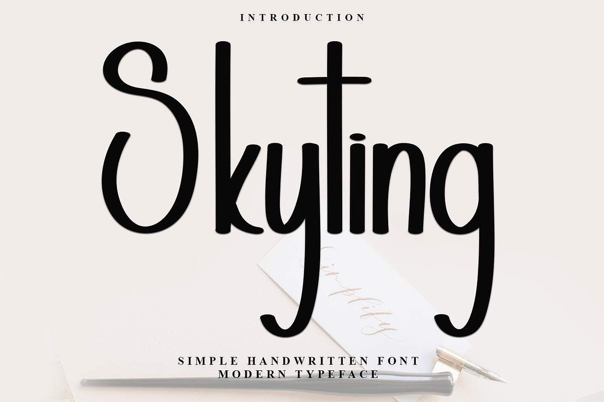 Skyting, a Script Font by InermediaSTUDIO (Photo 1 of 7)