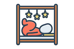 Babies Neonate Color Icon