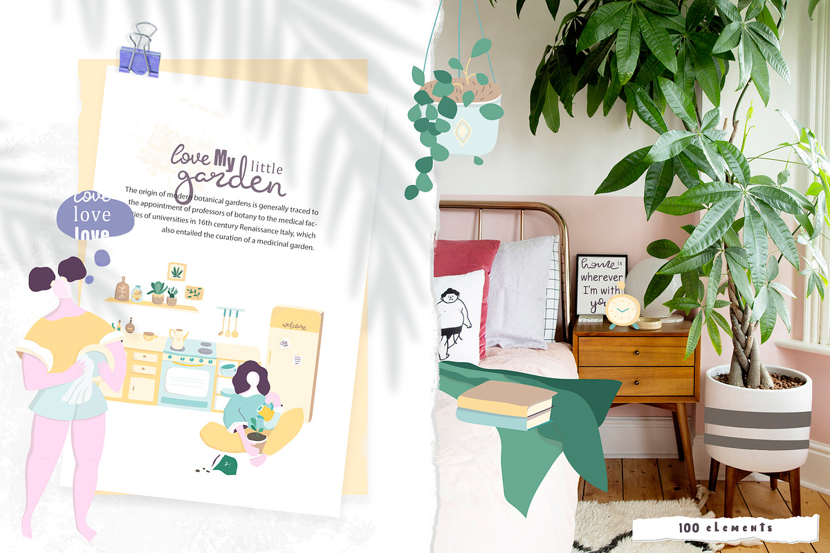 My Sweet Home and Little Garden, a Decorative Illustration by Ann Art Houze (Photo 5 of 7)