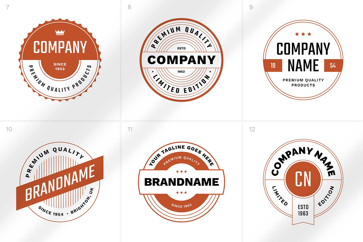 24 Vintage Round Logo Templates, a Branding & Logo Template by MaryArt (Photo 4 of 8)