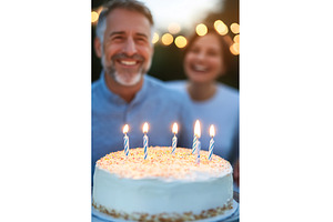 Mature caucasian couple celebrates, a Person Photo by Lermont51