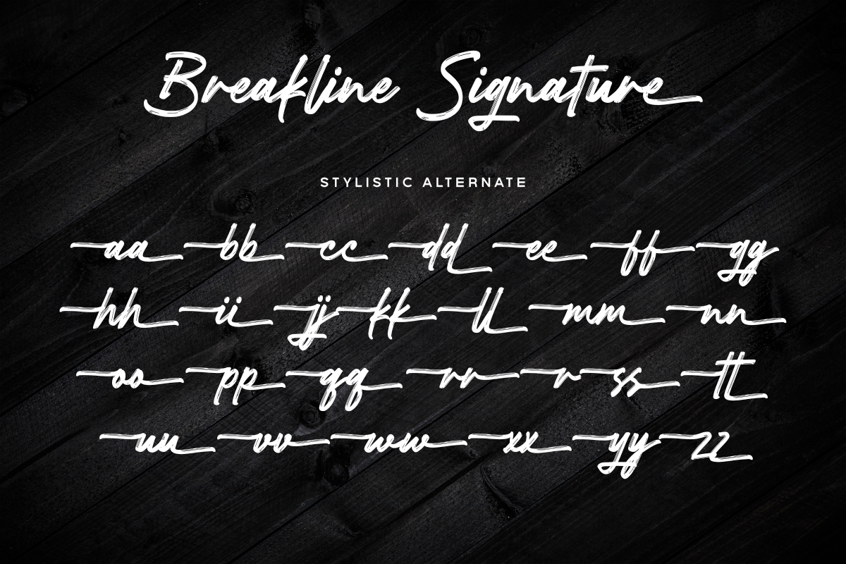 Breakline Signature – Handbrush Font, a Script Font by Fikryal Studio (Photo 15 of 15)