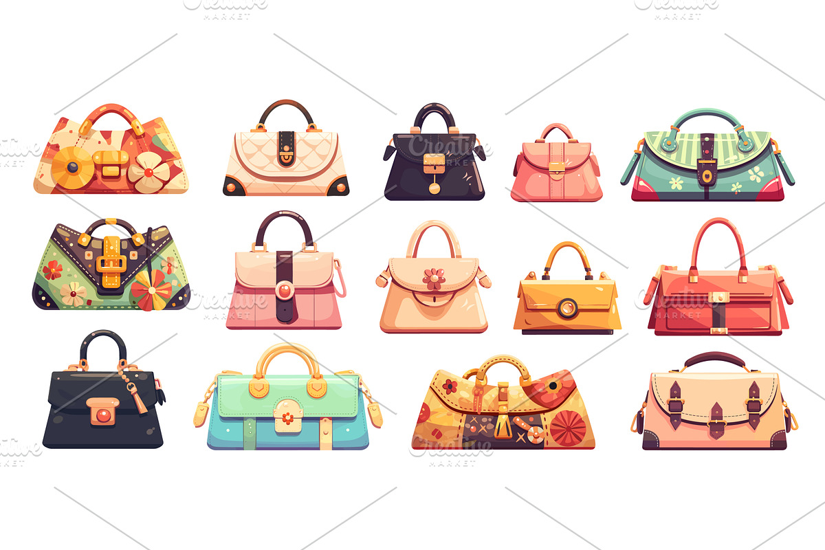 Womens handbags. Woman purse, an Object Illustration by Stock-Smart-Start