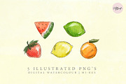 Summer Fruits | Illustrated PNGs, a Graphic by Victoria Bilsborough (Thumbnail 2 of 2)