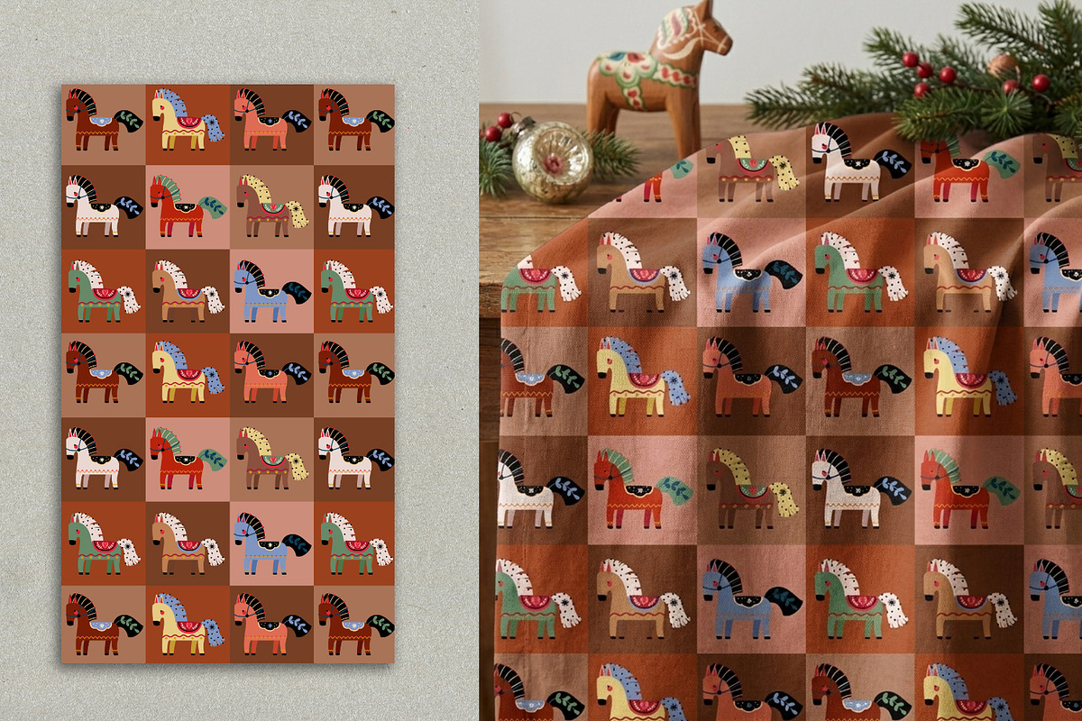 Nordic Christmas Scandinavian Folk, a Decorative Illustration by the_myro (Photo 8 of 12)