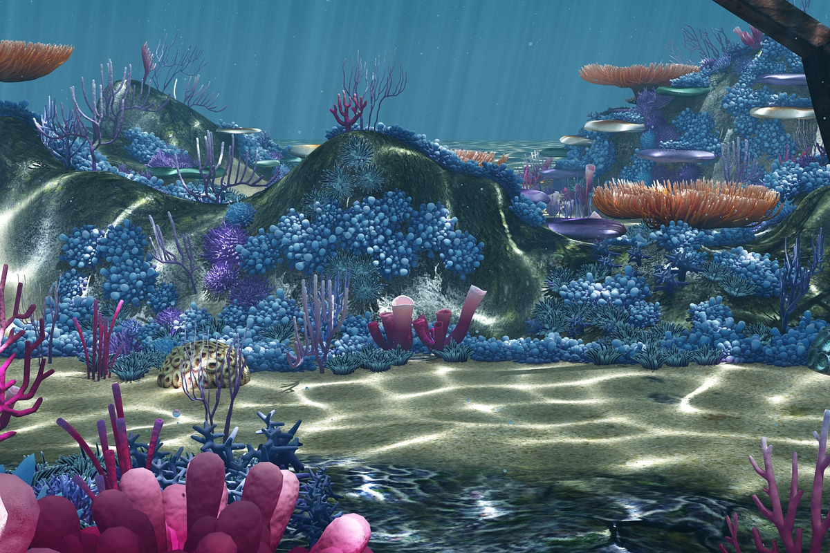 Cartoon Underwater VR/AR Lowpoly 3D, an Environmental 3D Model by NOMODOL (Photo 10 of 17)