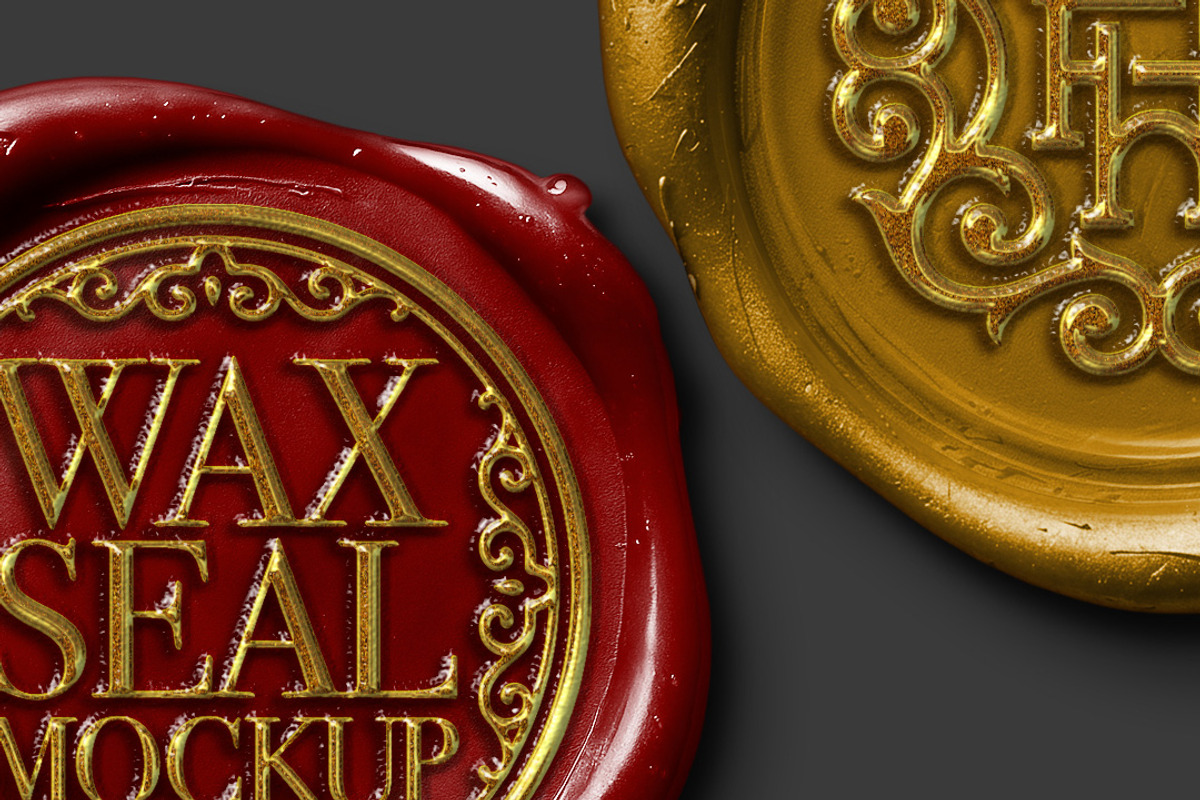 Wax Seal Mockup Set - Gold Foil, a Product Mockup by Avelina Studio (Photo 3 of 3)
