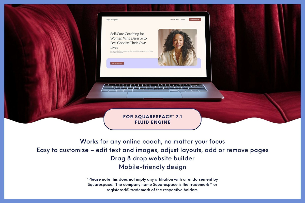 Squarespace Coaching Template preview 4