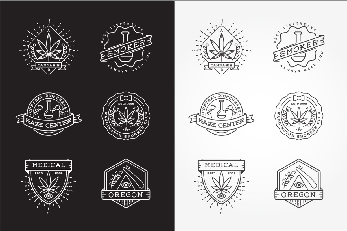 Awesome Cannabis Logotype Templates, a Branding & Logo Template by Ckybe's Corner (Photo 4 of 6)